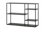 SHELF CONSOLE OFFSET BLACK METAL - CABINETS, SHELVES